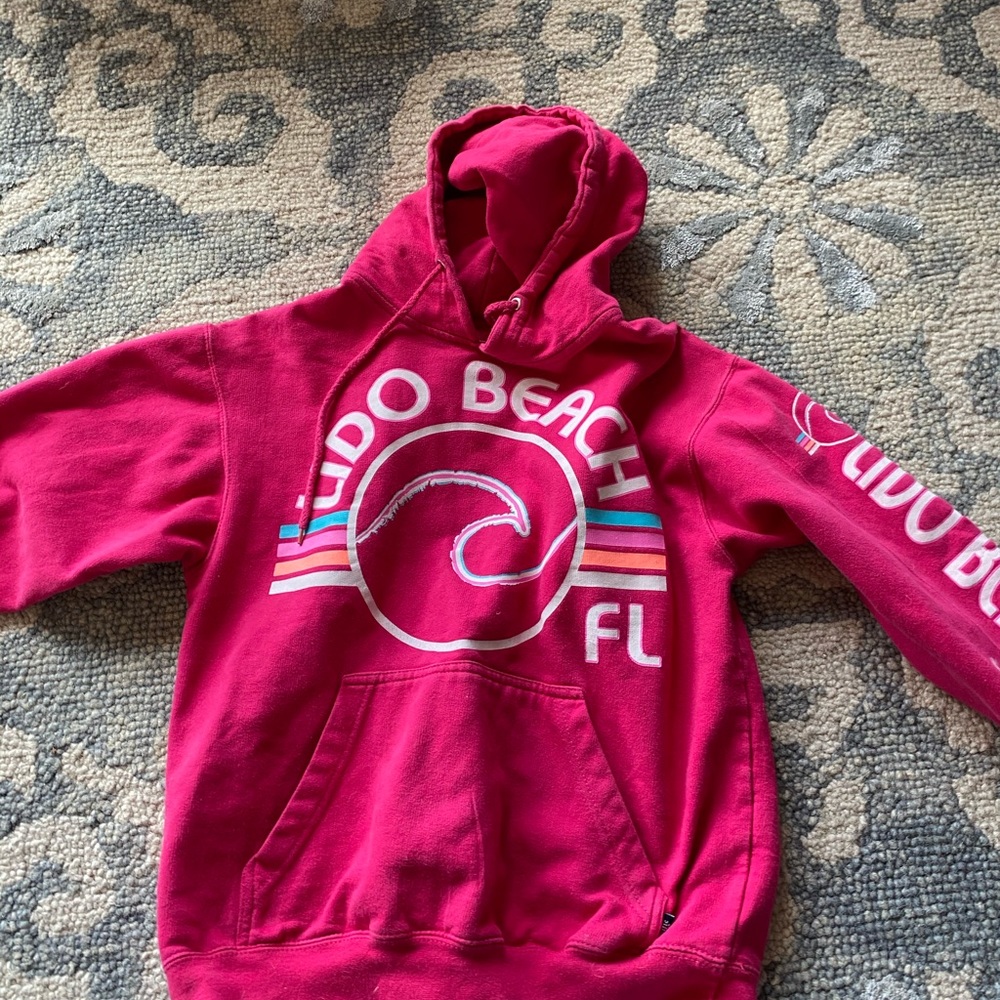 pink hoodie